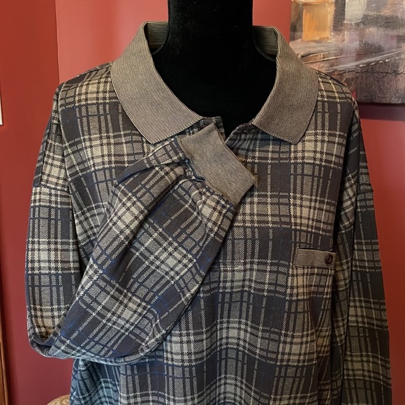 NWT Safe Harbor plaid collared long sleeve shirt Sportswear Mens 3X - Picture 3 of 6